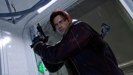 Leon S. Kennedy entering lab