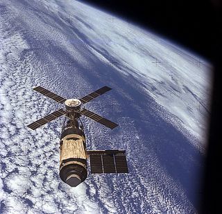 Skylab astronauts took this photograph as they approached the orbiting laboratory on the the third and final mission, known as Skylab 4, in November 1973.