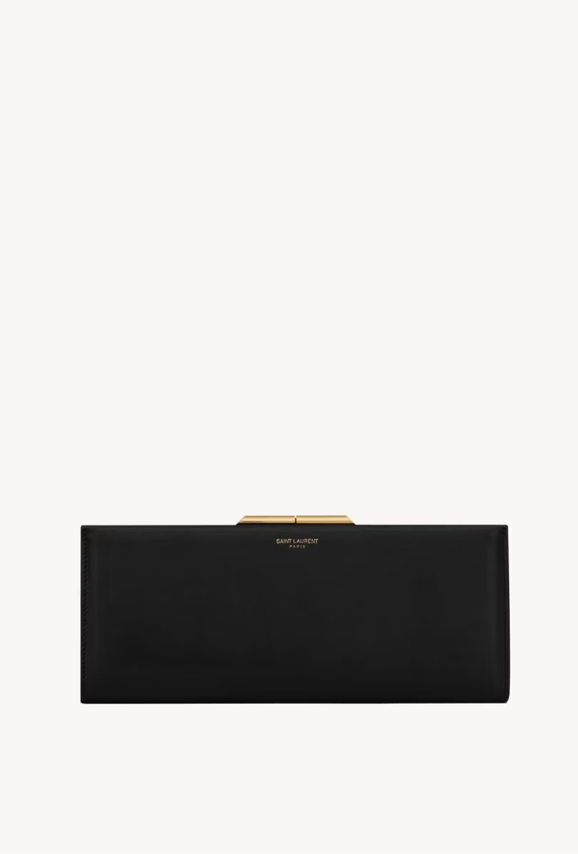 An image of a Saint Laurent clutch. 