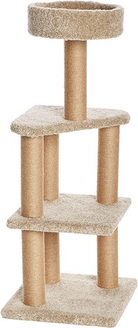 Amazon Basics Cat Activity Tree with Scratching Posts RRP: $59.44 | Now: $44.95 | Save: $14.49 (24%)