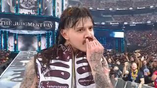 Dominik Mysterio walks to the ring before his WrestleMania 41 match.