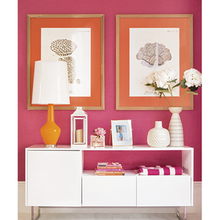 decorate room with hot pink and orange