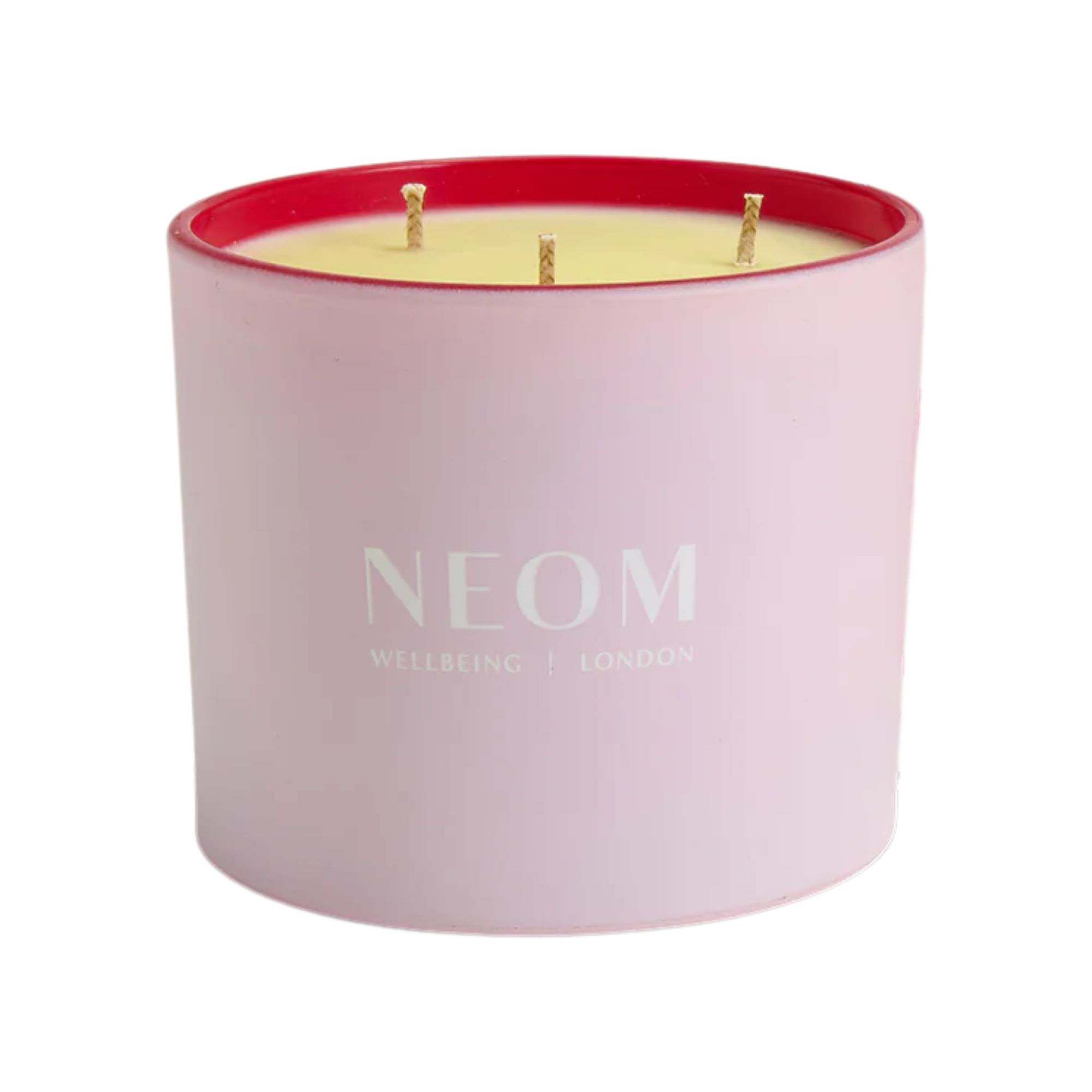 One of the best summer candles, the Neom It's All Rosy Candle on a white background