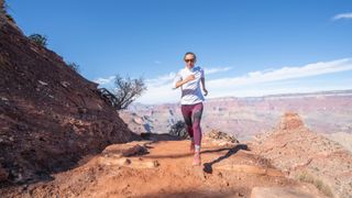 woman running in grand canyon NP
