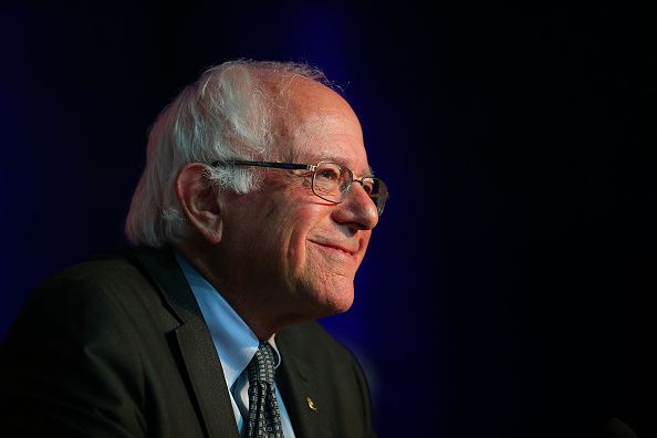 Bernie Sanders persevering despite financial disadvantage.