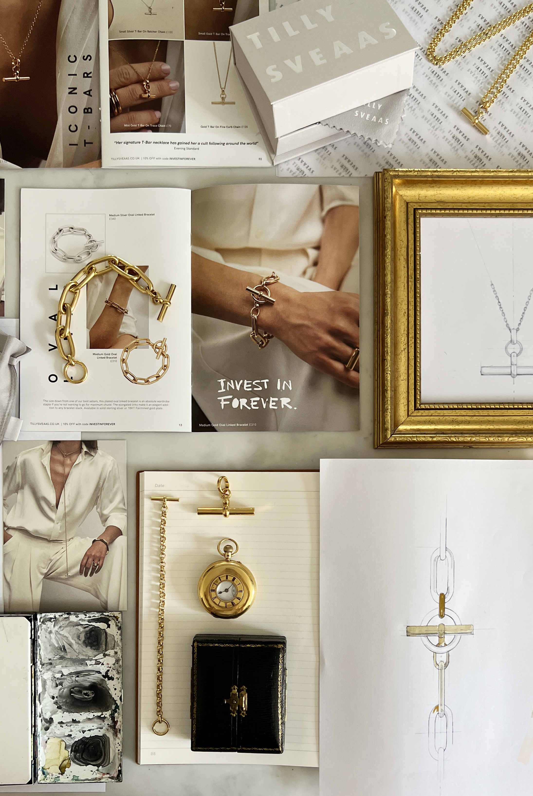 moodboard of Tilly Sveaas jewellery