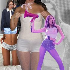 Gen Z women wearing hot pants bloomer micro shorts trend