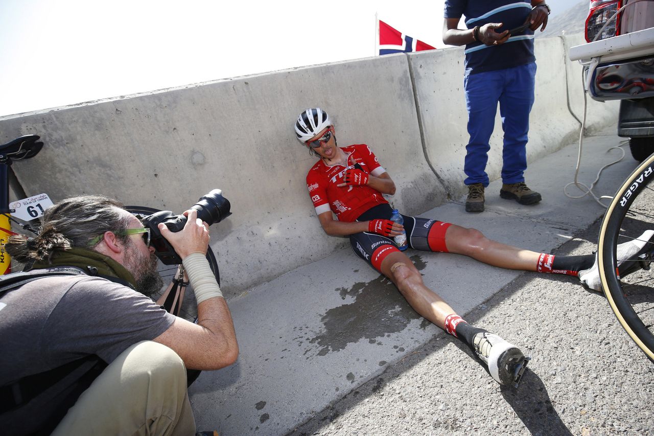 Pete Setina (Trek-Segafredo) recovers post stage