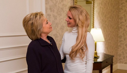 Hillary Clinton poses with Britney Spears in Vegas. 