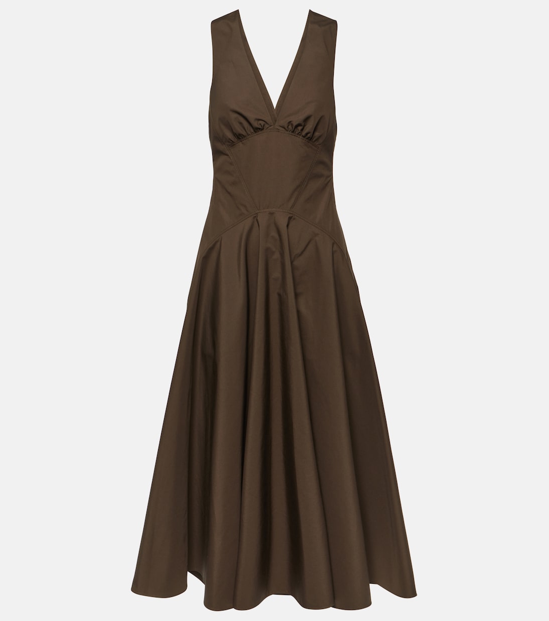 Cotton Poplin Midi Dress