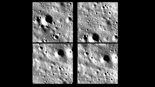 A sequence of image of the moon's surface taken by India's Chandrayaan-3 spacecraft during its descent to the lunar south pole.