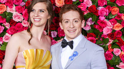 Ethan Slater (R) attends the 72nd Annual Tony Awards at Radio City Music Hall on June 10, 2018 in New York City.