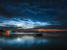 Electric-blue "night-shining" clouds