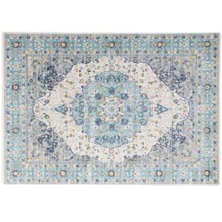 Blue Traditional Hector Performance Cream Rug from Kelly Clarkson Home