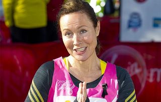 Amanda at the London Marathon in 2013 raising awareness for Breast Cancer Care