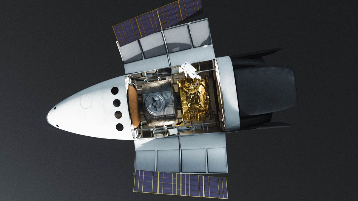 cutaway of upper rocket stage