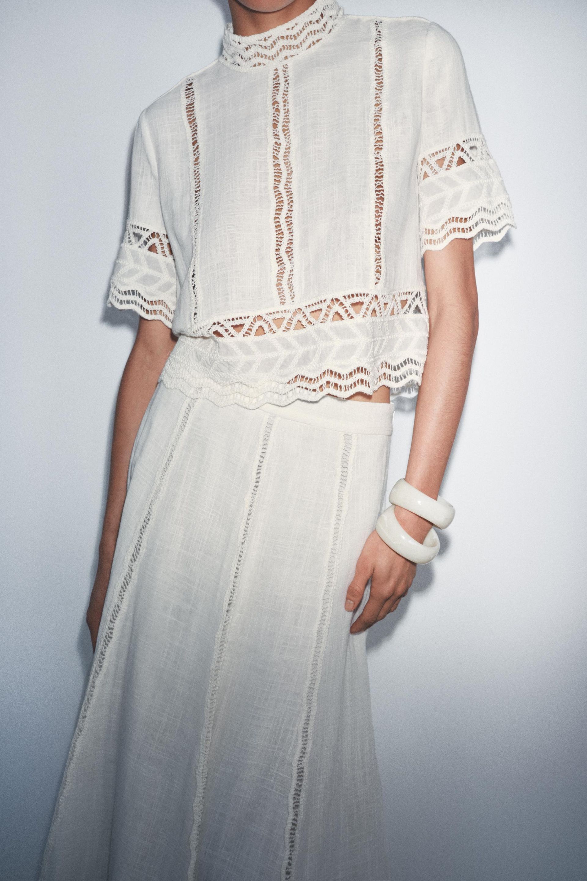 ZARA Crochet Shirt Zw Collection