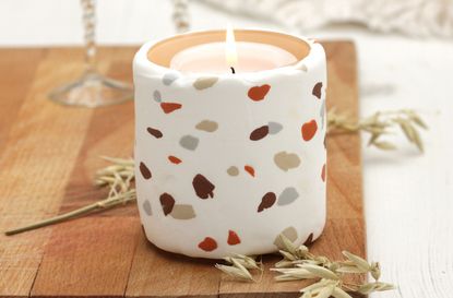 How to make a terrazzo candle holder