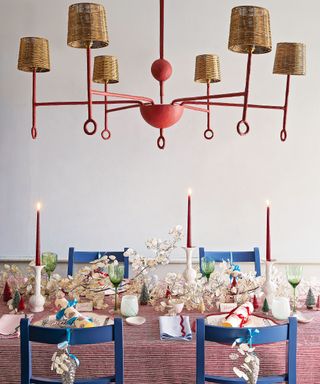 Christmas table decoration ideas embrace colour