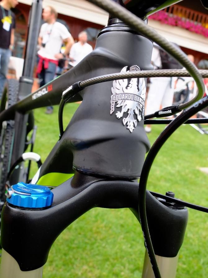 Bianchi's Embedded Reinforcement Construction ribs continue to the head tube