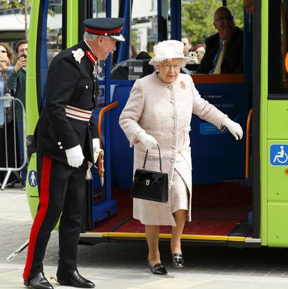 Queen Elizabeth taking the bus 