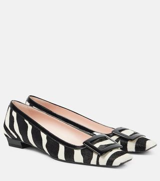 Belle Vivier Calf Hair Ballet Flats