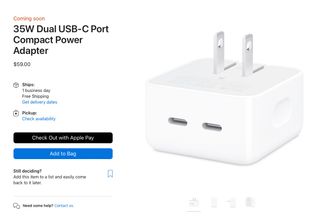 35W Dual USB-C Port Compact Power Adapter