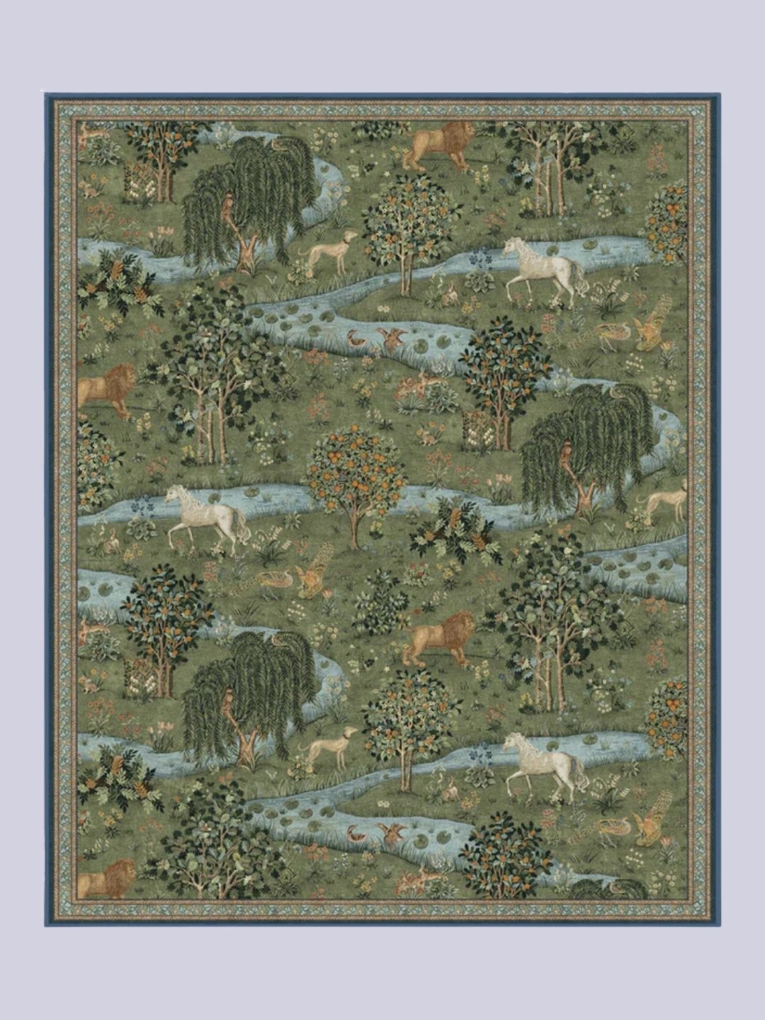 Ruggable UK, Owl &amp;amp; Willow Green Rug by William &amp;amp; Morris