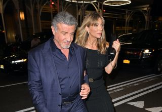 Sylvester Stallone and Jennifer Flavin leaving The Polo Bar
