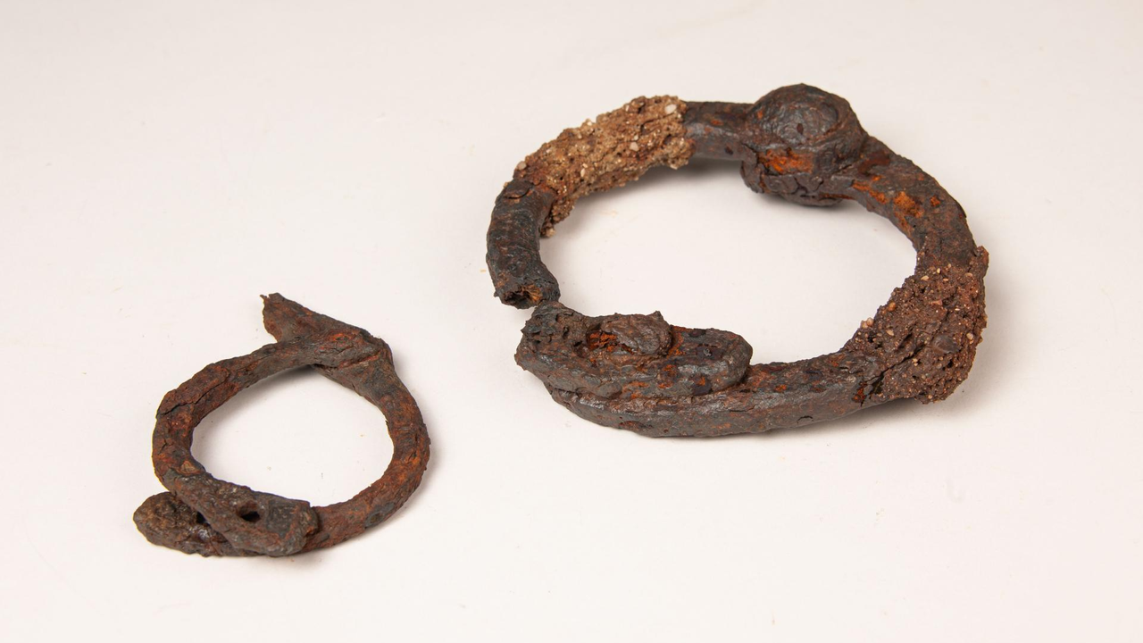 Five 2,300-Year-Old Celtic Iron Shackles Found in France, Revealing Slave Trade