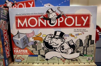 A Monopoly game wrapped in plastic.