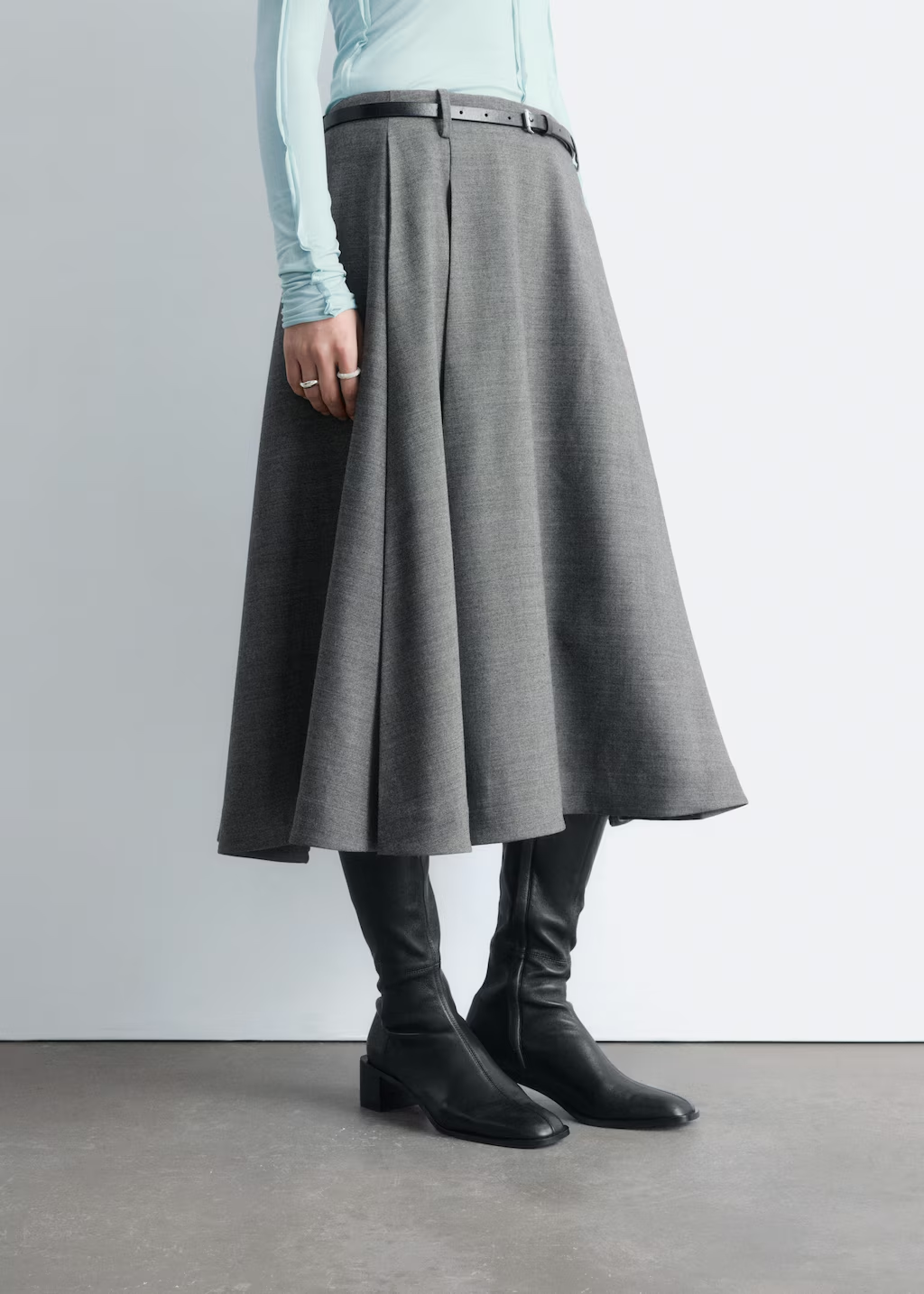 &amp;amp; Other Stories, Pleated Wool Midi Skirt