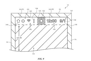 a drawing from the Apple MacBook Pro/laptop notch patent