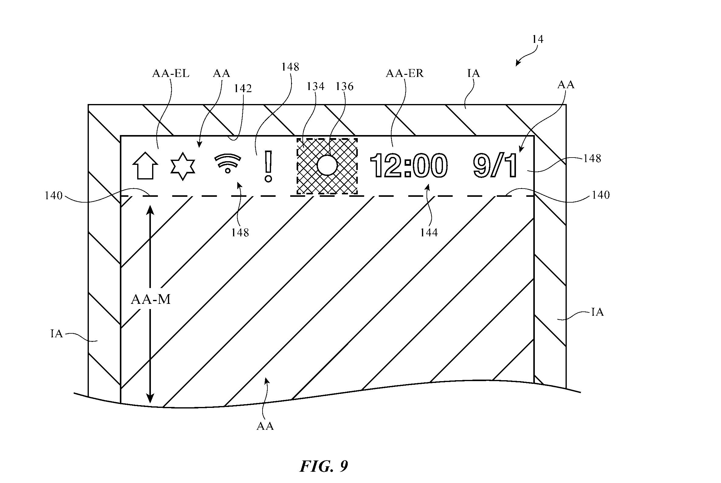 a drawing from the Apple MacBook Pro/laptop notch patent