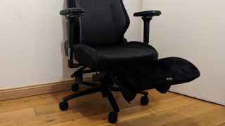 Secretlab's Titan Evo extended out, with the chair facing the camera