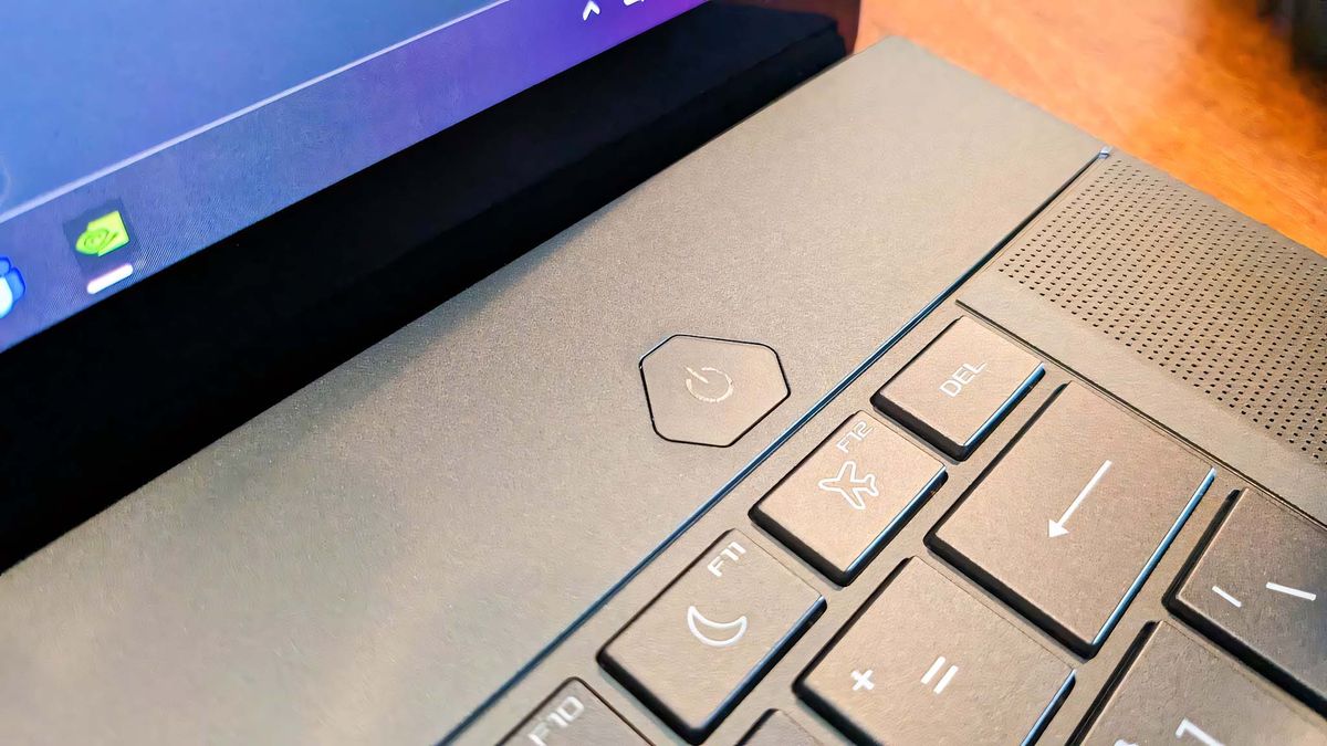 ASUS ROG Zephyrus G16 power button.