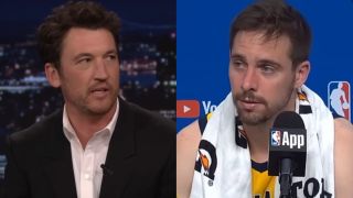 Miles Teller and T.J. McConnell side by side