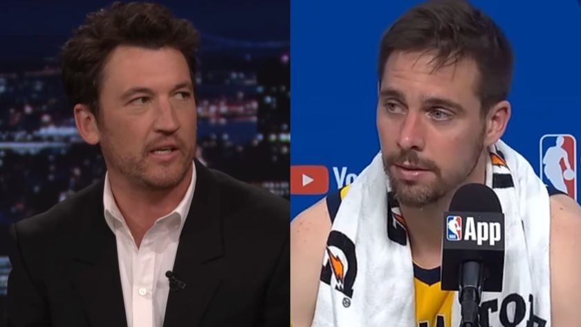 Miles Teller and T.J. McConnell side by side