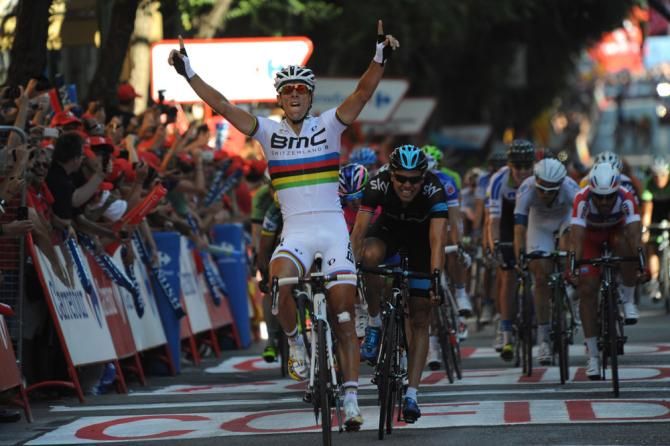 Philippe Gilbert (BMC) prevailed in stage 12 at the Vuelta a Espana