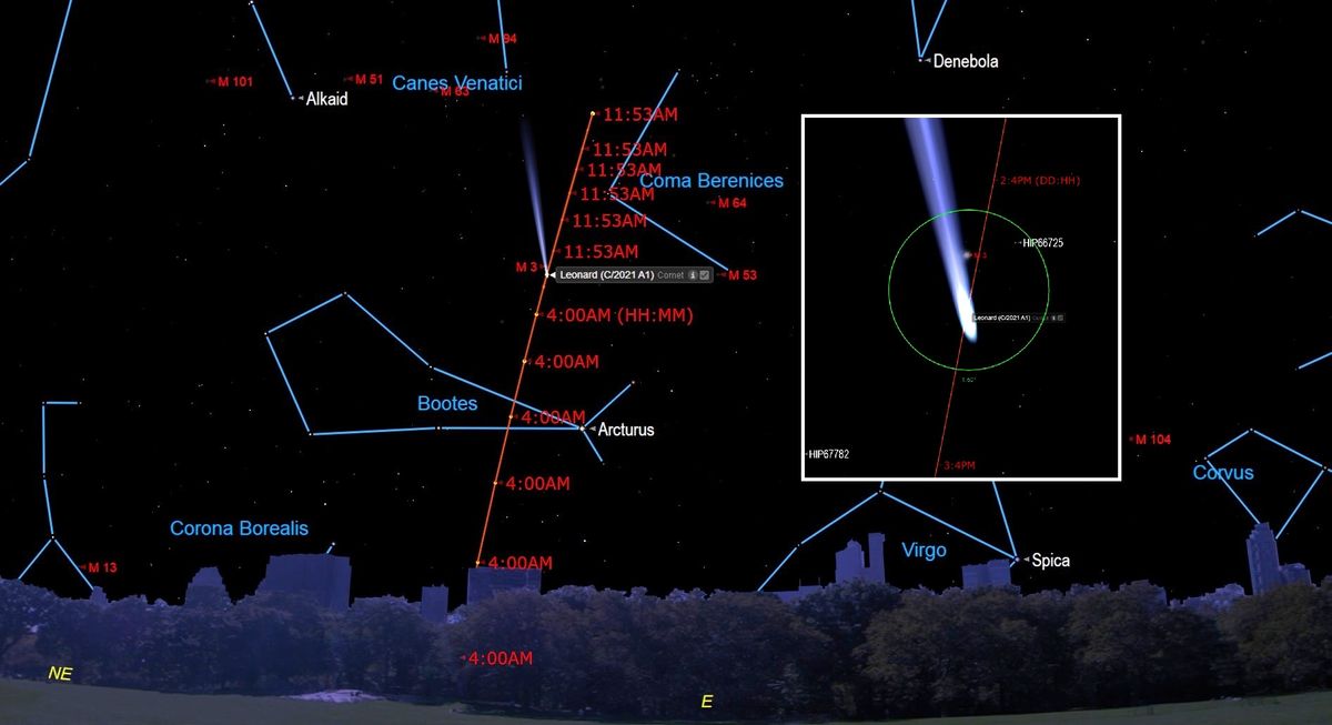 You can see the bright Comet Leonard in a free live webcast tonight Space