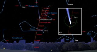 december 2021 night sky Comet Leonard Passes Messier 3