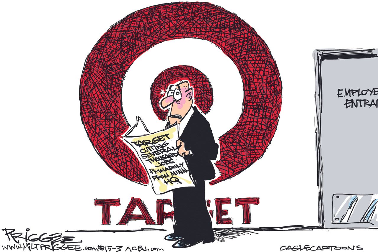 
Editorial cartoon U.S. Target job cuts