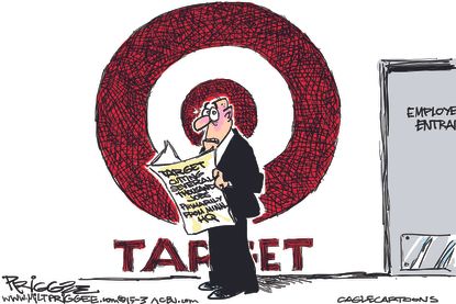 
Editorial cartoon U.S. Target job cuts