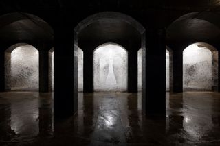 Installation view of Chiharu Shiota, 'Multiple Realities', at Cisternerne, Copenhagen. Photography: Torben Eskerod