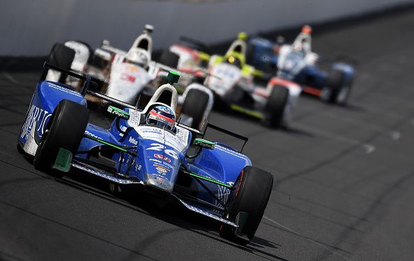 Takuma Sato&amp;#039;s car during the Indy 500.