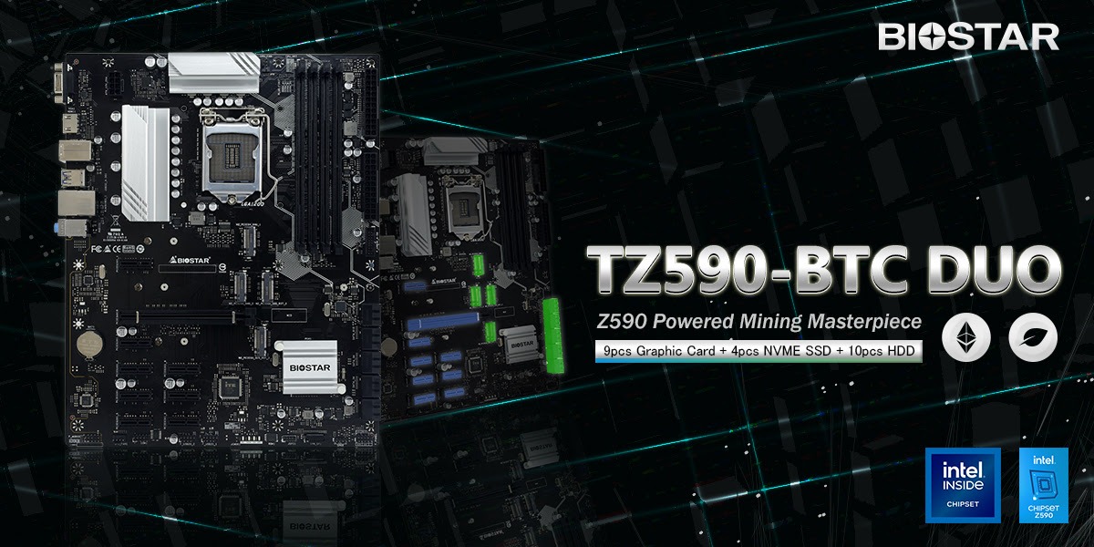Biostar TZ590-BTC DUO Mining Motherboard