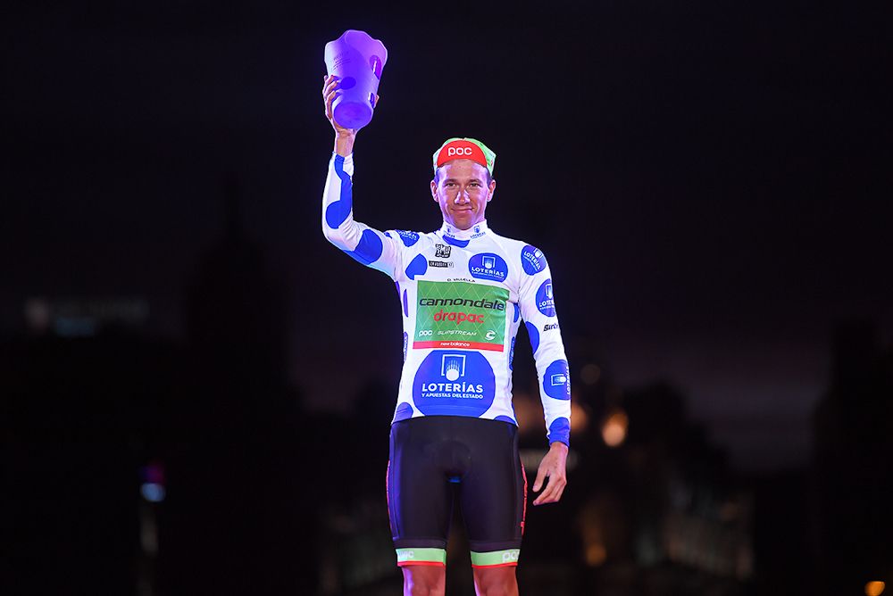 Davide Villellla in the Vuelta's mountains jersey