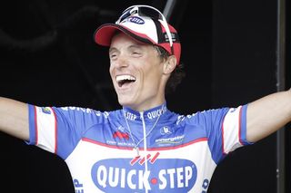 Sylvain Chavanel (Quick Step) was super happy with his second stage win.