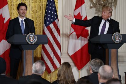 President Trump and Canadian Prime Minister Justin Trudeau. 
