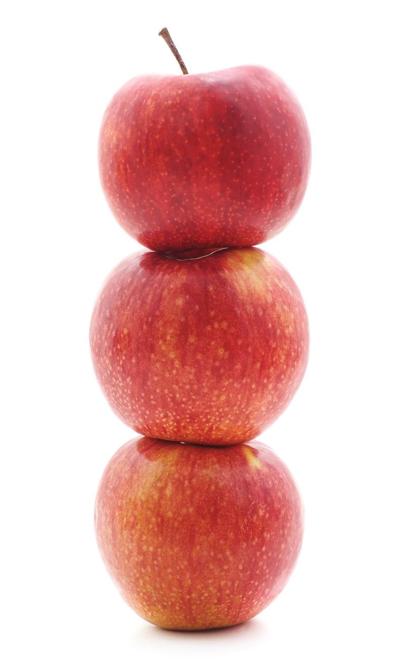 Three Stacked Snow Sweet Apples